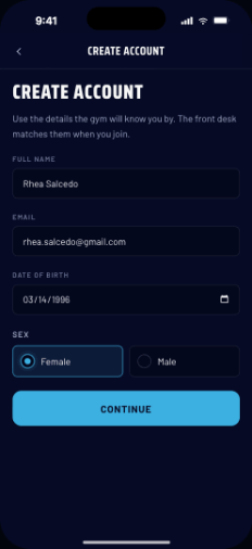 Create account